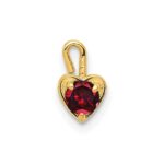 14ky January Synthetic Birthstone Heart Charm