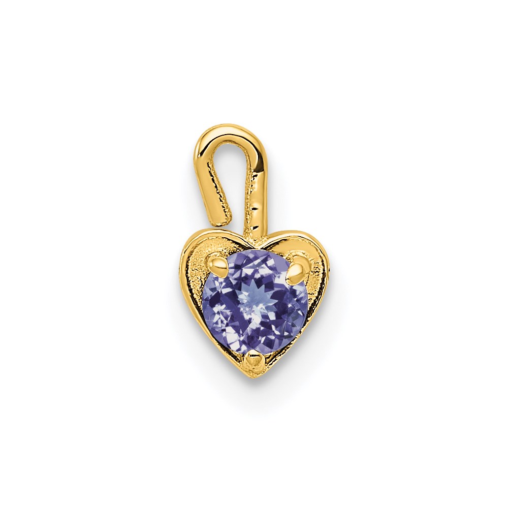 M349.jpg 14ky June Synthetic Birthstone Heart Charm - Image 1