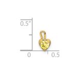 14ky November Synthetic Birthstone Heart Charm - Image 4