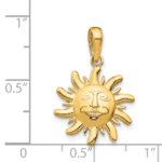 14k Polished Small Sun Charm - Image 4