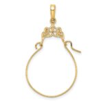 14k Filigree Charm Holder Pendant - Image 3