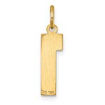 14k Medium Diamond-cut Number 1 Charm - Image 3