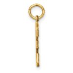 14k Medium Diamond-cut Number 3 Charm - Image 2