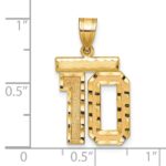 14k Medium Diamond-cut Number 10 Charm - Image 2