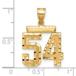 14k Medium Diamond-cut Number 54 Charm - Image 2