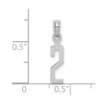 14kw Polished Number 2 Pendant - Image 3