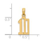 14k Polished Number 10 Pendant - Image 3