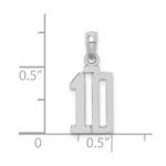 14kw Polished Number 10 Pendant - Image 3