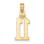 14k Polished Number 11 Pendant - Image 3