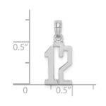 14kw Polished Number 12 Pendant - Image 3