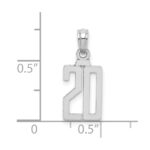 14kw Polished Number 20 Pendant - Image 3