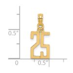 14k Polished Number 25 Pendant - Image 3