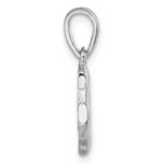 Sterling Silver Rhodium-Plated Polished Anchor Pendant - Image 2