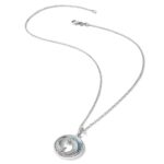 Sterling Silver Rhodium-Plated Polished CZ Wave Pendant - Image 6