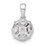 14k White Gold 1 carat Lab Grown Diamond VS/SI+ G+ Round and Marquise Pendant - Image 3