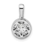 14k White Gold 3/4 carat Lab Grown Diamond VS/SI+ G+ Round Complete Halo Pendant - Image 3