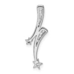 14k White Gold 1/4 carat Lab Grown Diamond VS/SI+ G+ Shooting Star Chain Slide Pendant - Image 3