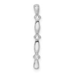 14k White Gold 1/20 carat Lab Grown Diamond VS/SI+ G+ Fashion Bar Chain Slide Pendant