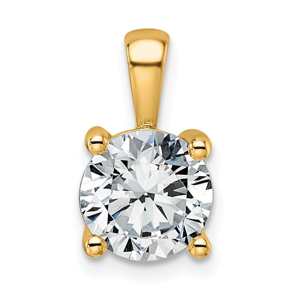 PM10290-200-YAA.jpg 14k 2 carat Lab Grown Diamond VS+ F+ Round Complete Four Prong Pendant - Image 1