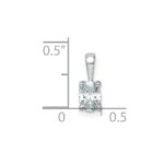 14k White Gold 1/2 carat Lab Grown Diamond VS/SI+ G+ Oval Complete Four Prong Pendant - Image 4