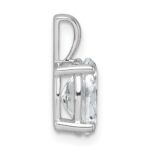 14k White Gold 2 carat Lab Grown Diamond VS+ F+ Oval Complete Four Prong Pendant - Image 2