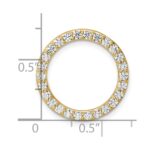 14k 1 carat Lab Grown Diamond VS/SI+ G+ Complete Circle Chain Slide Pendant - Image 4