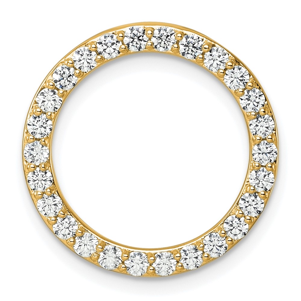 PM10300-100-YAA.jpg 14k 1 carat Lab Grown Diamond VS+ F+ Complete Circle Chain Slide Pendant - Image 1