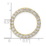 14k 1 1/2 carat Lab Grown Diamond VS/SI+ G+ Complete Circle Chain Slide Pendant - Image 4