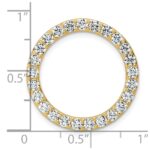 14k 2 carat Lab Grown Diamond VS+ F+ Complete Circle Chain Slide Pendant - Image 4