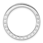 14k White Gold 3 carat Lab Grown Diamond VS+ F+ Complete Circle Chain Slide Pendant - Image 3