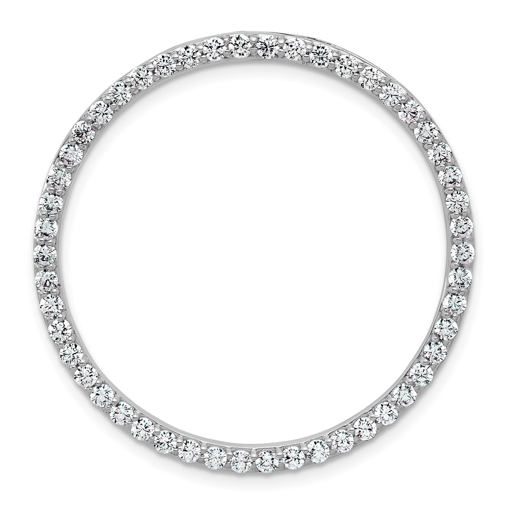 PM10303-150-WAA.jpg 14k White Gold 1 1/2 carat Lab Grown Diamond VS+ F+ Complete Circle Chain Slide Pendant - Image 1