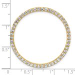 14k 1 1/2 carat Lab Grown Diamond VS+ F+ Complete Circle Chain Slide Pendant - Image 4