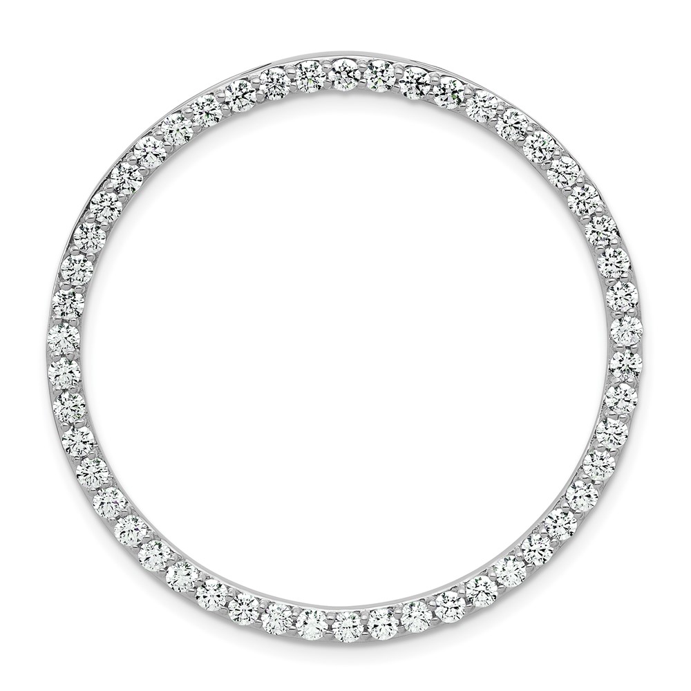 PM10303-200-WAA-1.jpg 14k White Gold 2 carat Lab Grown Diamond VS/SI+ G+ Complete Circle Chain Slide Pendant - Image 1