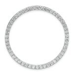 14k White Gold 2 carat Lab Grown Diamond VS+ F+ Complete Circle Chain Slide Pendant