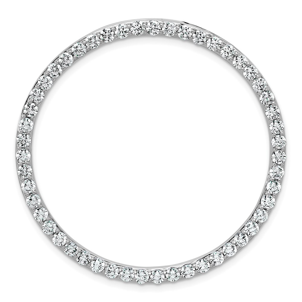 PM10303-300-WAA-1.jpg 14k White Gold 3 carat Lab Grown Diamond VS/SI+ G+ Complete Circle Chain Slide Pendant - Image 1