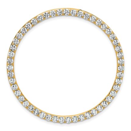14k 3 carat Lab Grown Diamond VS/SI+ G+ Complete Circle Chain Slide Pendant