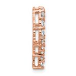 14k Rose Gold 1 1/2 carat Lab Grown Diamond VS/SI+ G+ Complete Heart Chain Slide Pendant - Image 2