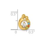 14k 4 Birthstone and Dia Mother/Child Chain Slide Semi-mount - Image 5