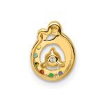 14k 6 Birthstone and Dia. Mother/Child Chain Slide Semi-mount - Image 4