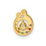 14k 8 Birthstone and Dia Mother/Child Chain Slide Semi-mount - Image 4