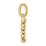 14k Twisted with .05 ct. Diamond Initial D Charm - Image 2