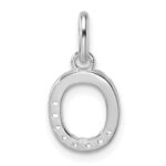14k White Gold Twisted .07 ct. Diamond Initial O Charm - Image 3