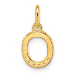 14k Twisted .07 ct. Diamond Initial O Charm - Image 3