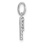 14k White Gold Twisted .05 ct. Diamond Initial P Charm - Image 2