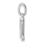 14k White Gold Twisted .05 ct. Diamond Initial Z Charm - Image 2