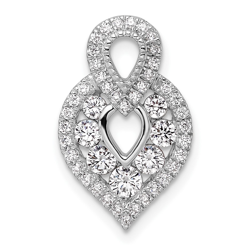 PM10788-067-WAA.jpg 14K White Gold Polished 5/8 carat Diamond Fancy Chain Slide - Image 1