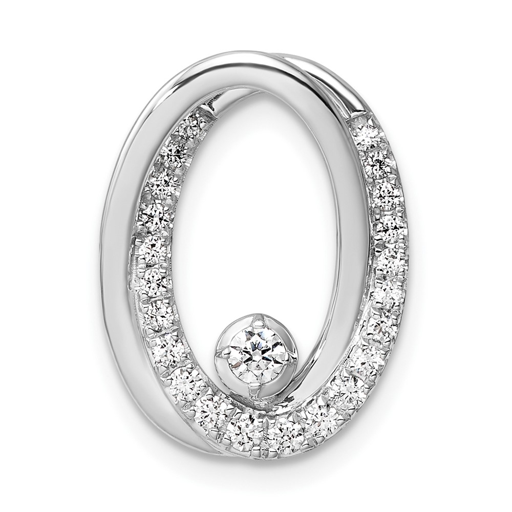 PM10798-030-WAA.jpg 14K White Gold Polished 1/3 carat Diamond Double Oval Chain Slide - Image 1