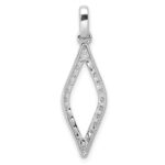 14k White Gold 1/2 carat Lab Grown Diamond VS/SI+ G+ Complete Fashion Geometric Pendant - Image 3