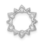 14k White Gold 1/2 carat Lab Grown Diamond VS/SI+ G+ Complete Fashion Circle Chain Slide Pendant - Image 3