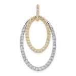 14k Two-tone 1 carat Diamond Double Oval Pendant